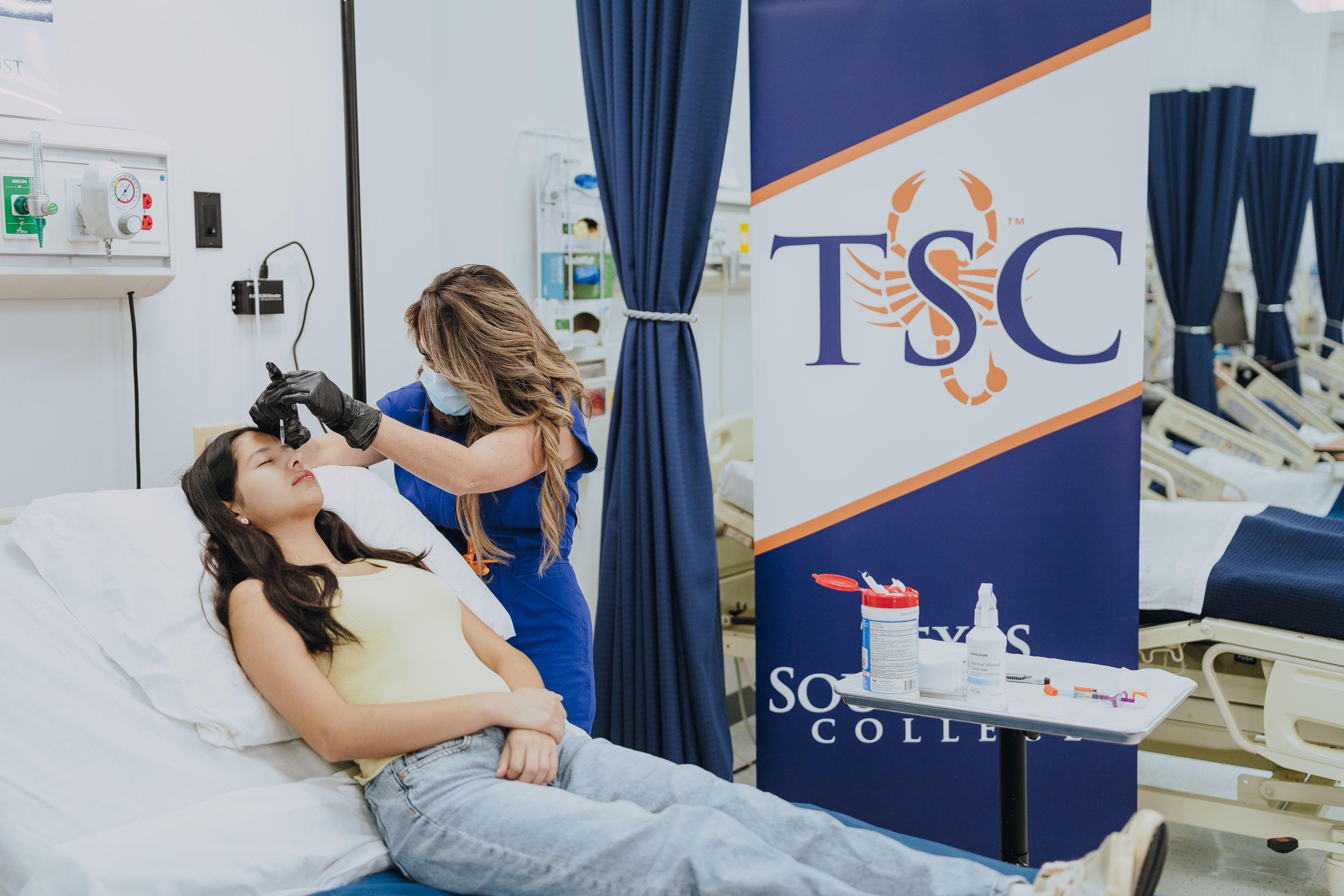 Instructor Cynthia Diaz Injecting Model