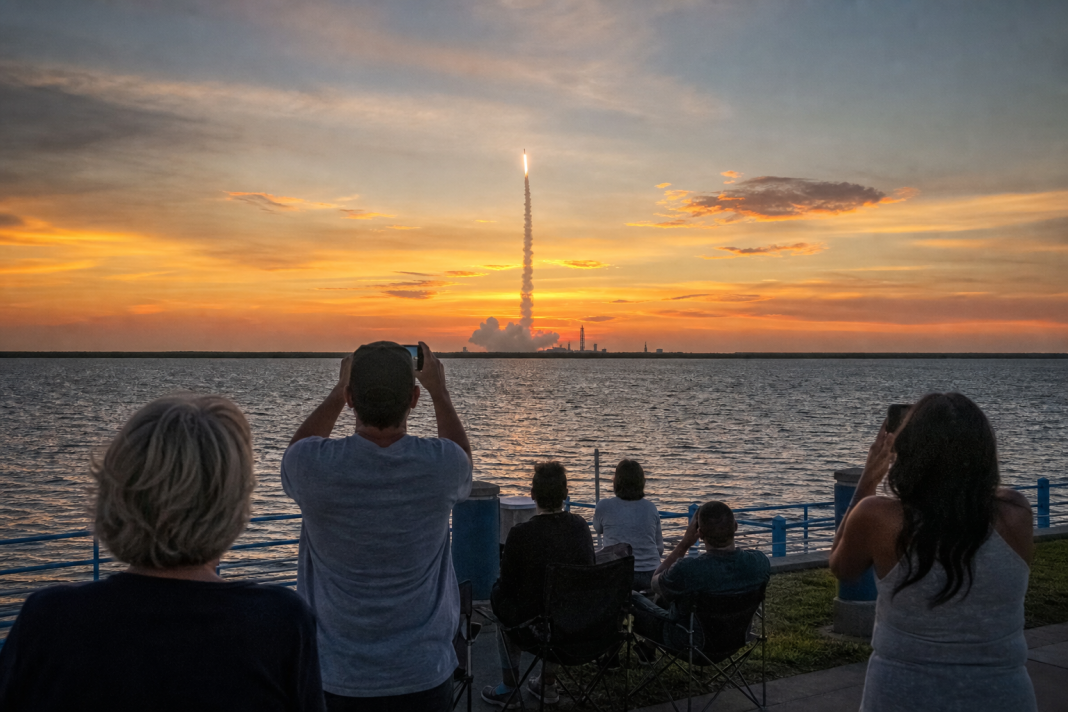 Starship Viewing From South Padre Island Illustration