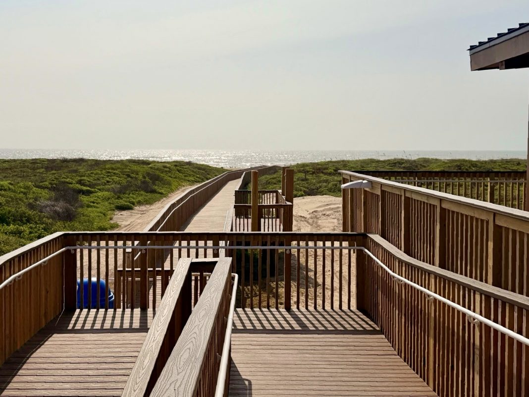 Accessible boardwalk and renovated facilities at Andy Bowie Park