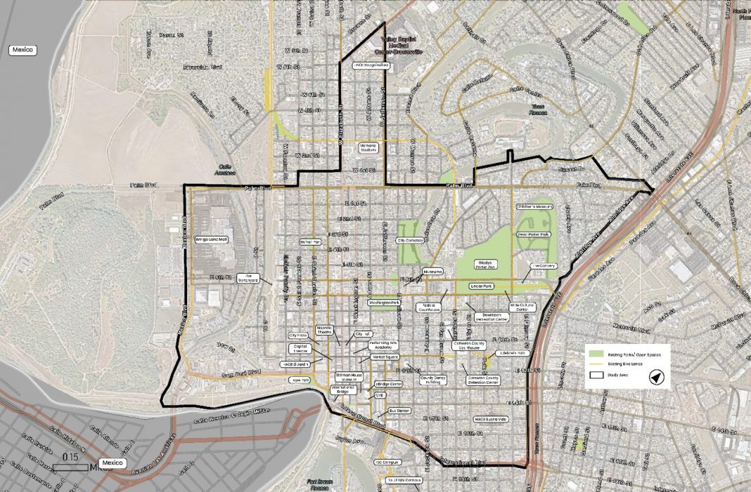Map of the Brownsville Downtown Renaissance Master Plan study area