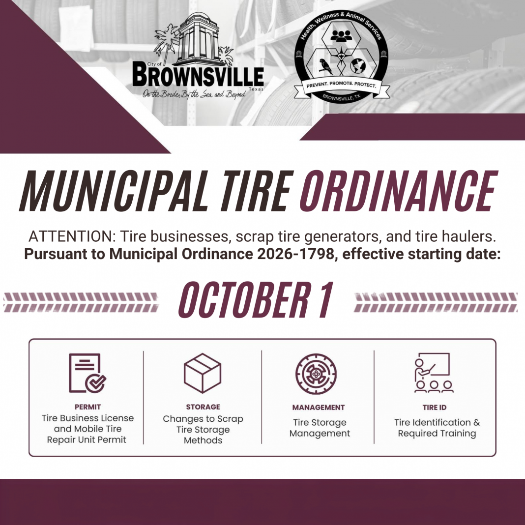 Brownsville Offers Free Workshops Ahead of New Municipal Tire Ordinance