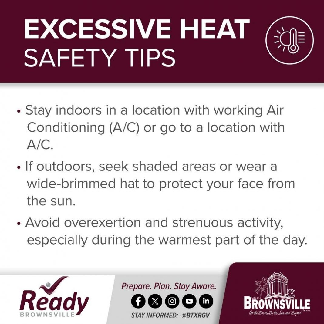 Dangerous heat advisory information for Brownsville
