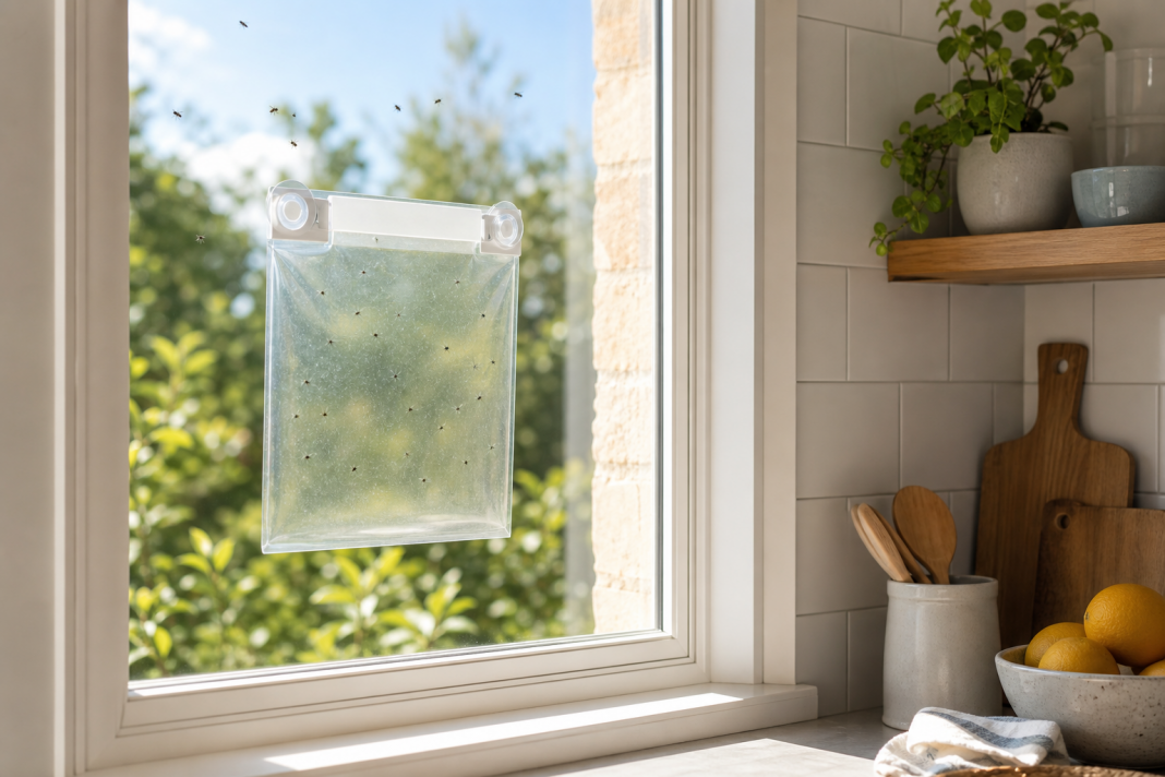 Low-cost window traps offer a simple way to catch household flies