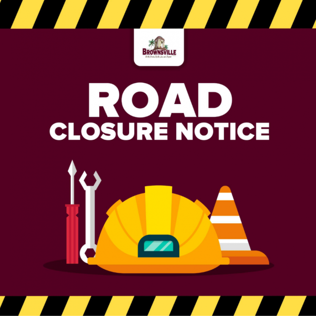 City notice for the temporary McDavitt Boulevard road closure
