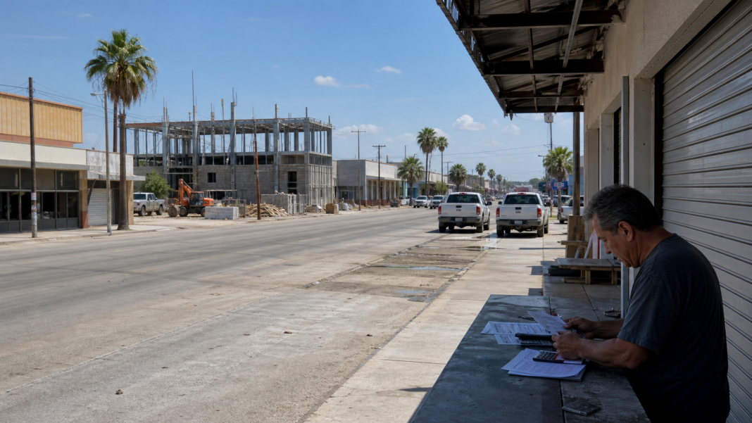 Illustration representing economic effects of immigration enforcement in the Rio Grande Valley