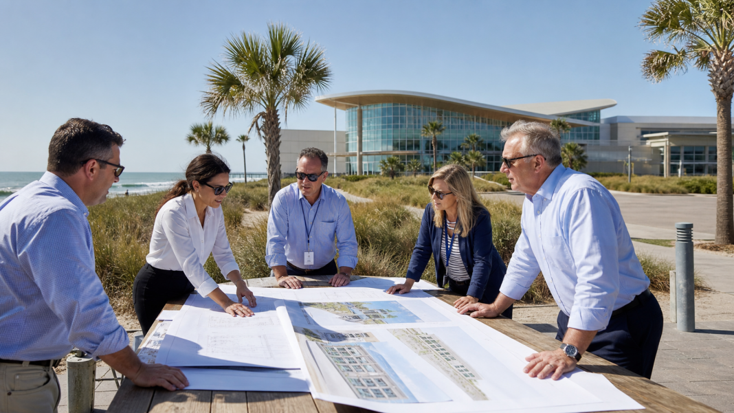 Planning illustration for the South Padre Island Convention Center project