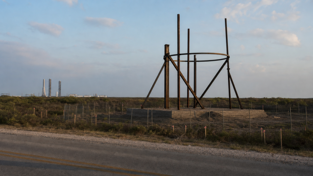 Illustration of a proposed monument site near Starbase, Texas