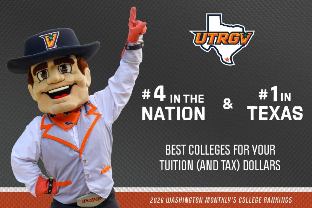 UTRGV Ranked No. 4 Nationally and No. 1 in Texas